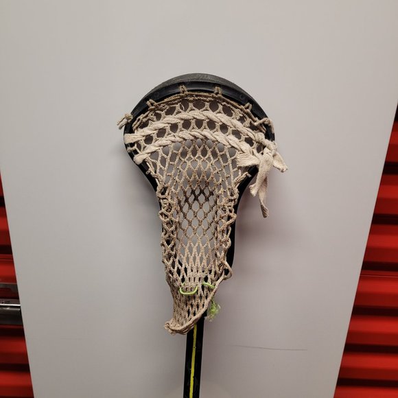 STX Mens Stallion 7000 Lacrosse Stick 30" Shaft Black White Yellow 41" - Picture 7 of 12